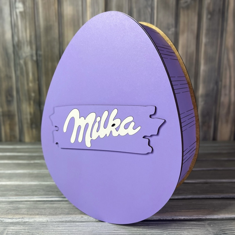 Коробка овал "Мілка" ФІОЛЕТОВИЙ (30-24-9.5 см)