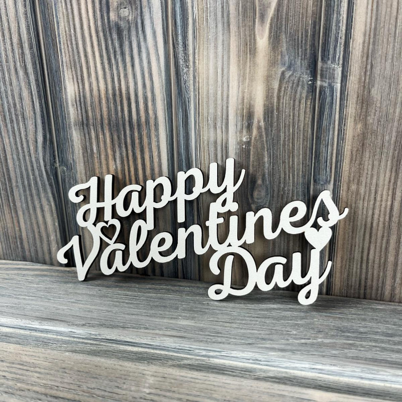 Топпер "Happy Valentines Day" ХДФ 3мм ( 16.0х9.0 см) Топпер "Happy Valentines Day" ХДФ 3мм ( 16.0х9.0 см)