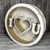 Коробка "Кругла I Love U" прозора кришка БІЛИЙ (39-39-10 см)