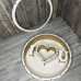 Коробка "Кругла I Love U" прозора кришка БІЛИЙ (39-39-10 см)