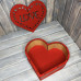 Коробка "Серце Love сердечка" ЧЕРВОНИЙ (27-24-8 см)