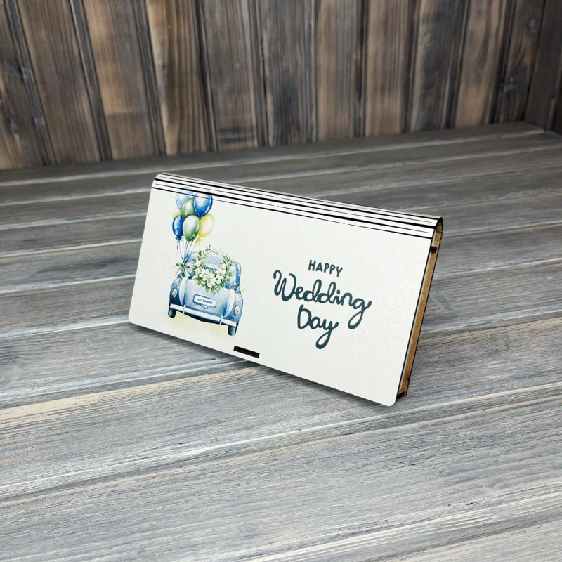 Конверт "Happy Wedding Day" (19-10.5-2.5 см)