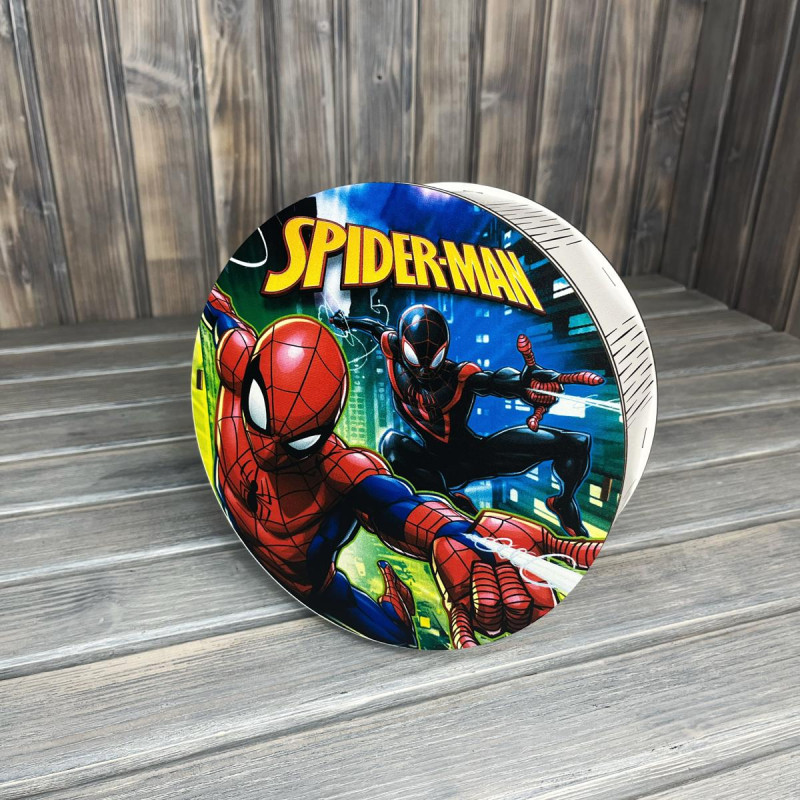 Коробка кругла з принтом "Spider Man" БІЛИЙ (21-21-8 см) Коробка кругла з принтом "Spider Man" БІЛИЙ (21-21-8 см)